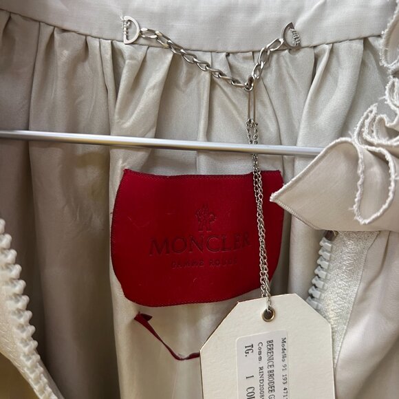 $3800 NWD Moncler Ivory Beaded Embellished Floral Full Zip Jacket size 1/S/M - Picture 14 of 15